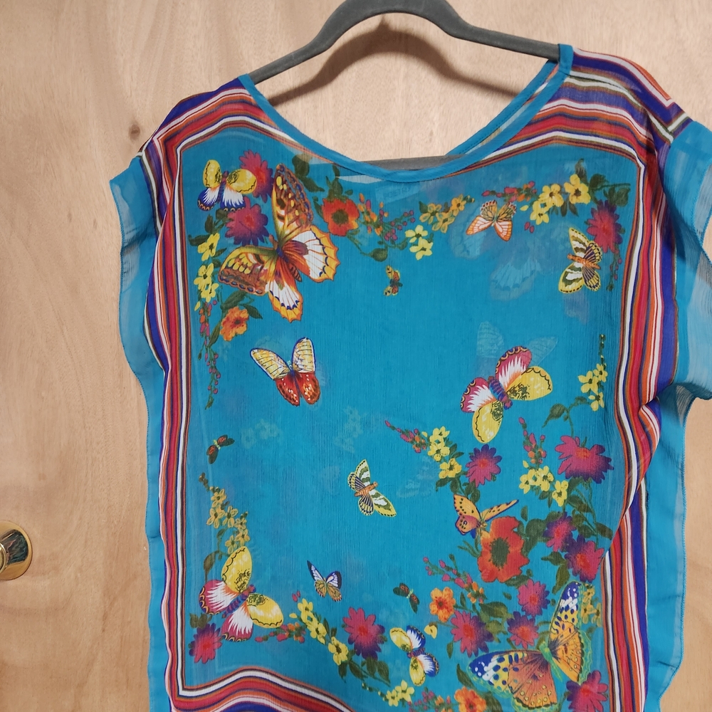 Butterfly Print Bohemian Top